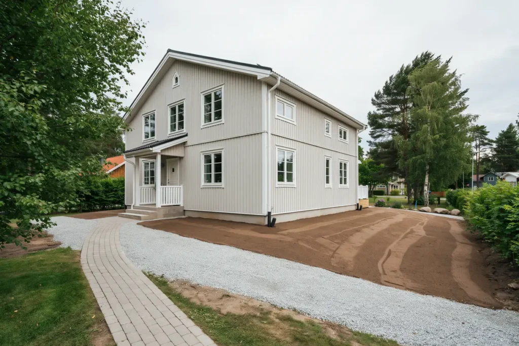 dr nering och fuktskydd runt villa slutf rt i lv ngen ale