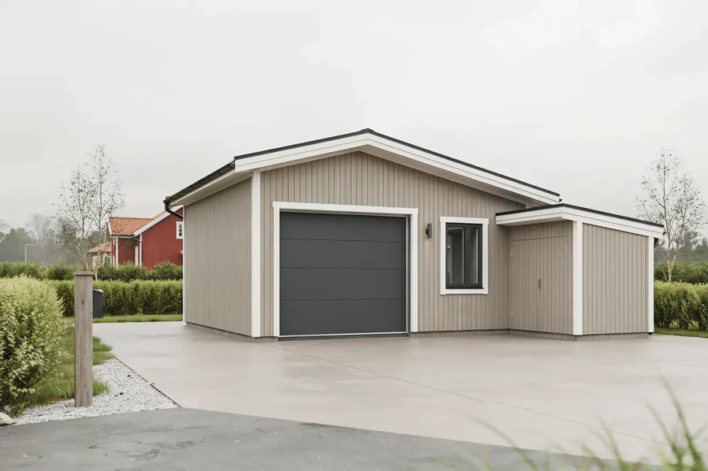 garagebygge med f rr dsdel f rdigst llt i n dinge ale